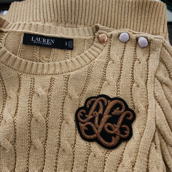 🔥Lauren Ralph Lauren Gold Sweater - Picture 9 of 11